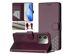 25-26 Honeycomb Embossing Rfid Leather Phone Case