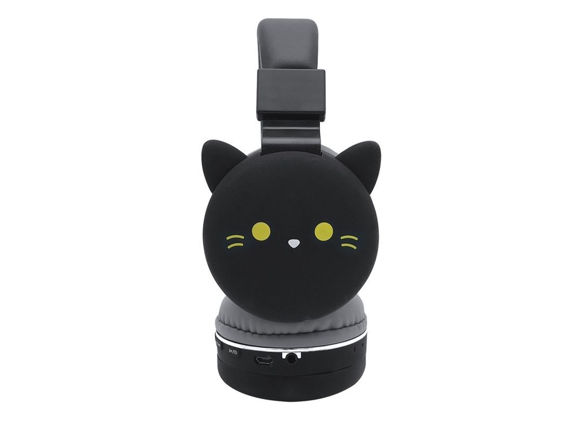 Auriculares Inalámbricos Para Niños Con Diseño De Gato Negro, Estéreo Para Música, Películas, Teléfono Móvil Y Tableta.