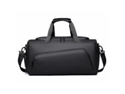 Bolsa de gimnasio (negra), compartimentos para artículos secos y mojados, tipo bandolera/bolso de cuerpo entero, bolsa de entrenamiento, gran capacidad.