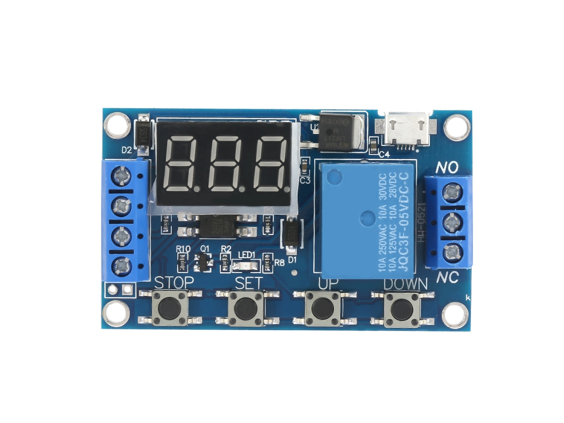 Módulo Relé De Temporizador Con Retardo Encendido/apagado Led Display Ciclo 5-30v