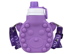 Hervidor de silicona plegable para niños, antigoteo, resistente al calor, 470 ml, ligero, ajustable, apto para microondas.