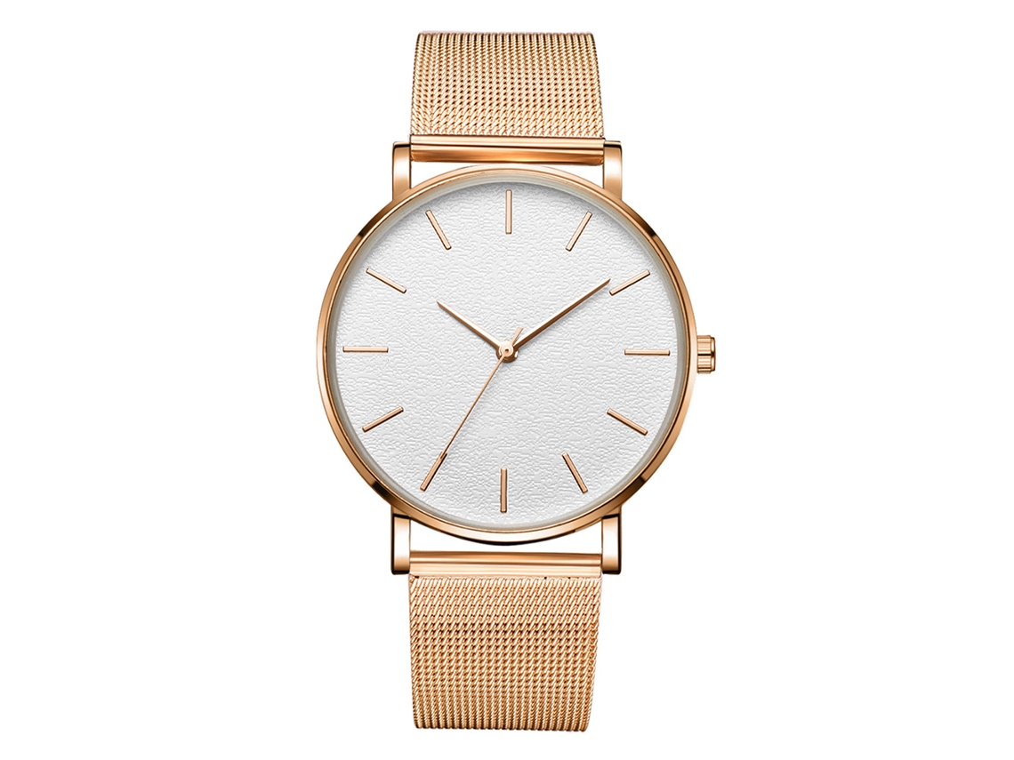 Reloj De Pulsera Analógico De Cuarzo Con Dial Redondo Moda Simple Accesorio De Joyería