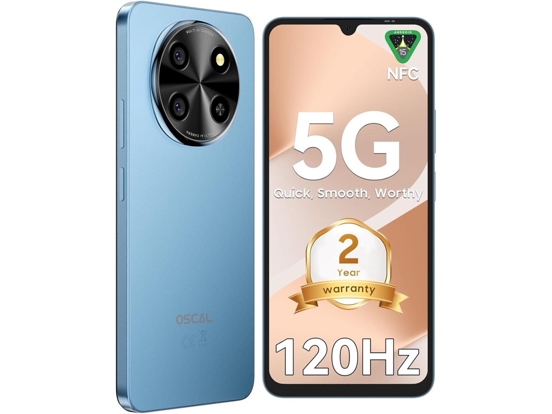 5G Smartphone OSCAL Tiger 8 (6.88'' - 12 GB - 128 GB - Azul)