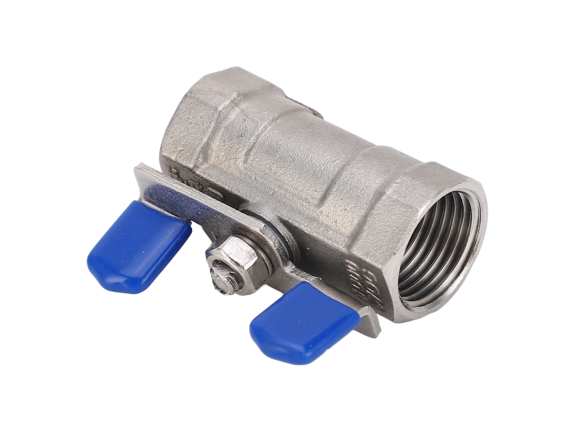Válvula De Bola Dn15 De 1/2 Npt, Acero Inoxidable 304, Rosca Hembra Con Manija De Mariposa.
