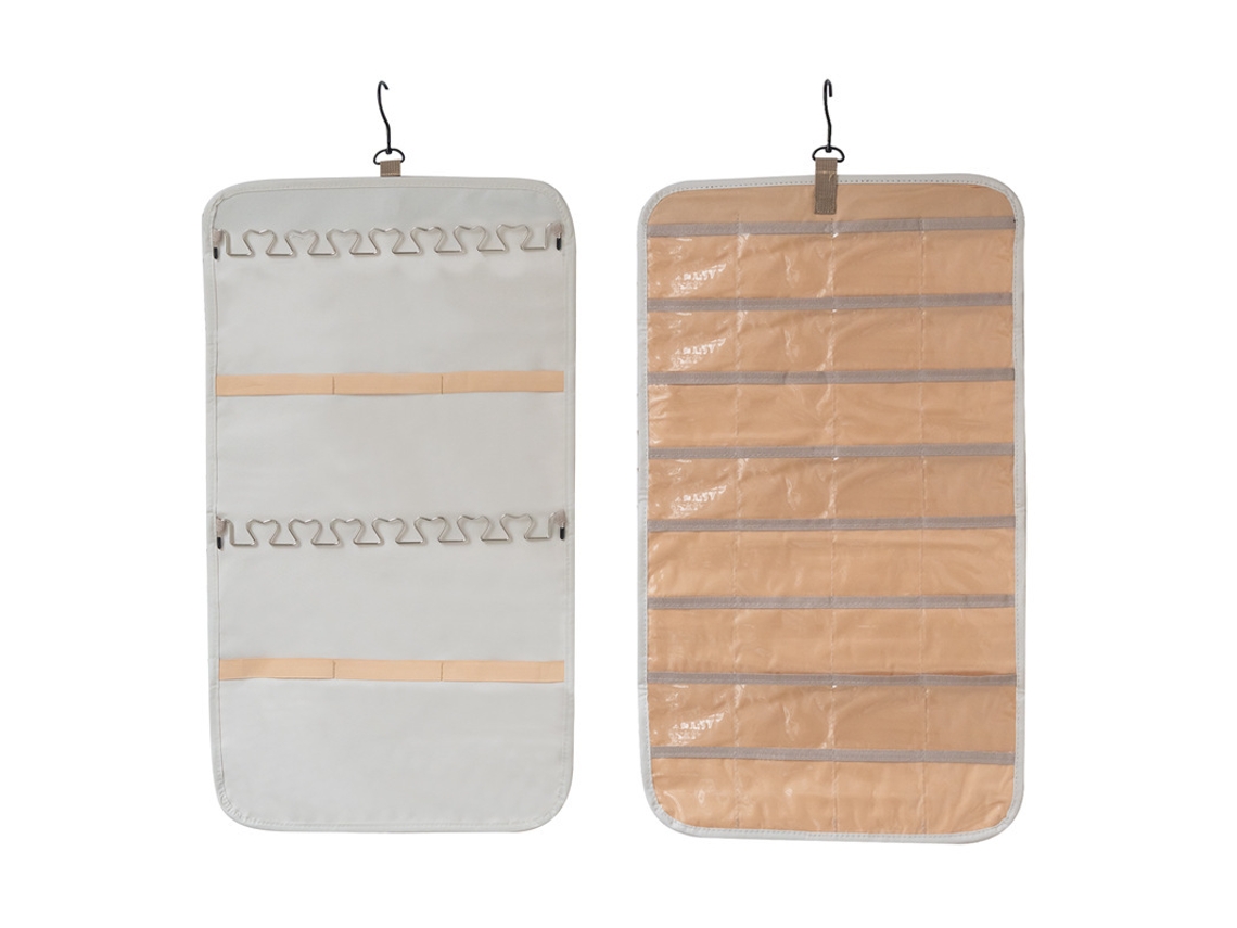 Bolsa de almacenamiento de doble cara de gran capacidad, color blanco roto, tamaño M, 65*36 YUNZII