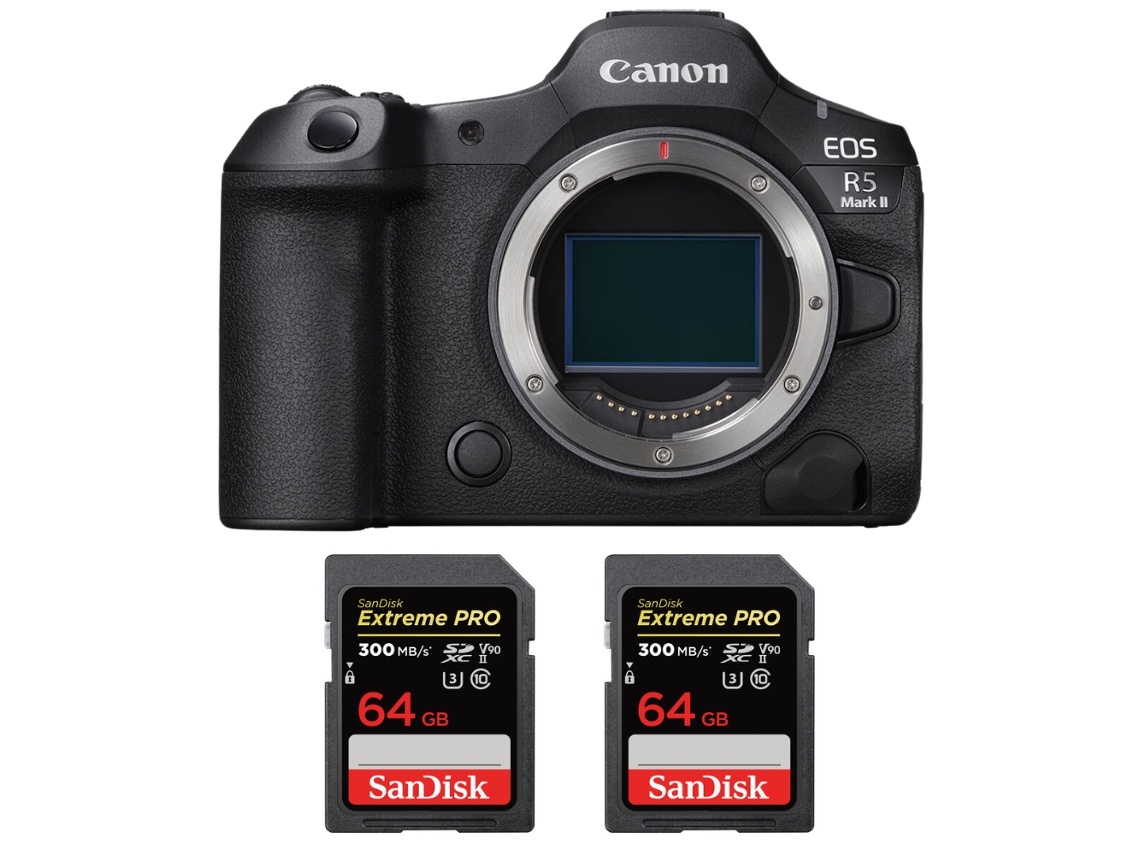Canon Eos R5 Mark Ii + 2 Sandisk 64gb Uhs-ii 300mb/s + Ebook “20 Consejos Para Fotos Que Impactan”
