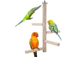 2026-percha De Madera Natural Para Periquitos, Accesorio De Jaula De Aves Para Pericos Y Loros Pequeños-medios