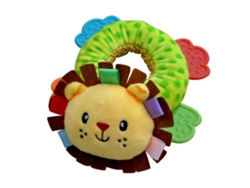 Peluche De León Con Forma De Donut Y Dentadura Postiza Para Bebé, Con Estimulación Auditiva Y Percepción Del Color.