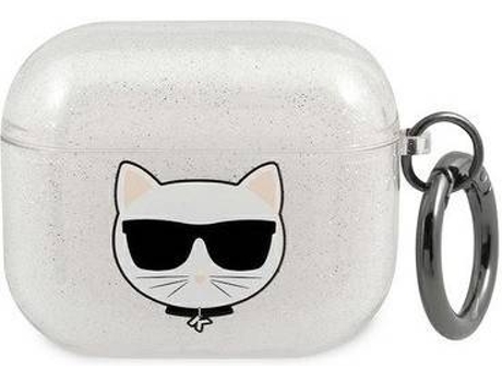 Carcasa Apple KARL LAGERFELD Airpods 3 Glitter Plateado