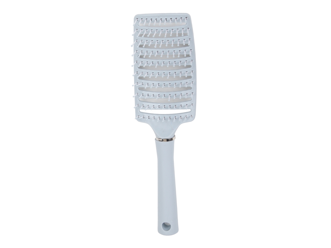 Escova desembaraçadora profissional ventilada para cabelos grossos e lisos, modelo 2026, na cor azul.