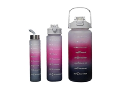 Juego de 3 botellas de agua deportivas Rosewell de gran capacidad para niñas y niños
