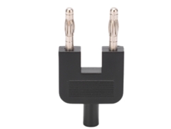 Adaptador De Enchufe Banana U35 Hembra A 2 Machos De 4 Mm, Pvc Negro Para Pruebas Eléctricas.