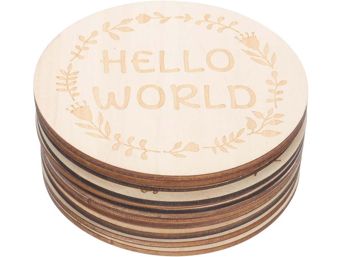 Tablas De Crecimiento Mensuales De Madera Natural De 14 Piezas Para Bebés Unisex