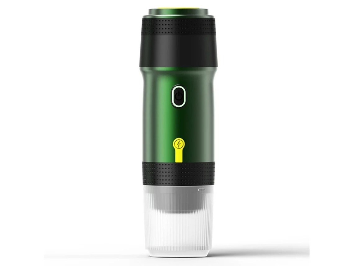 Mini cafetera eléctrica semi-inalámbrica 3 en 1 para coche, hogar y viajes, color verde Yizhood
