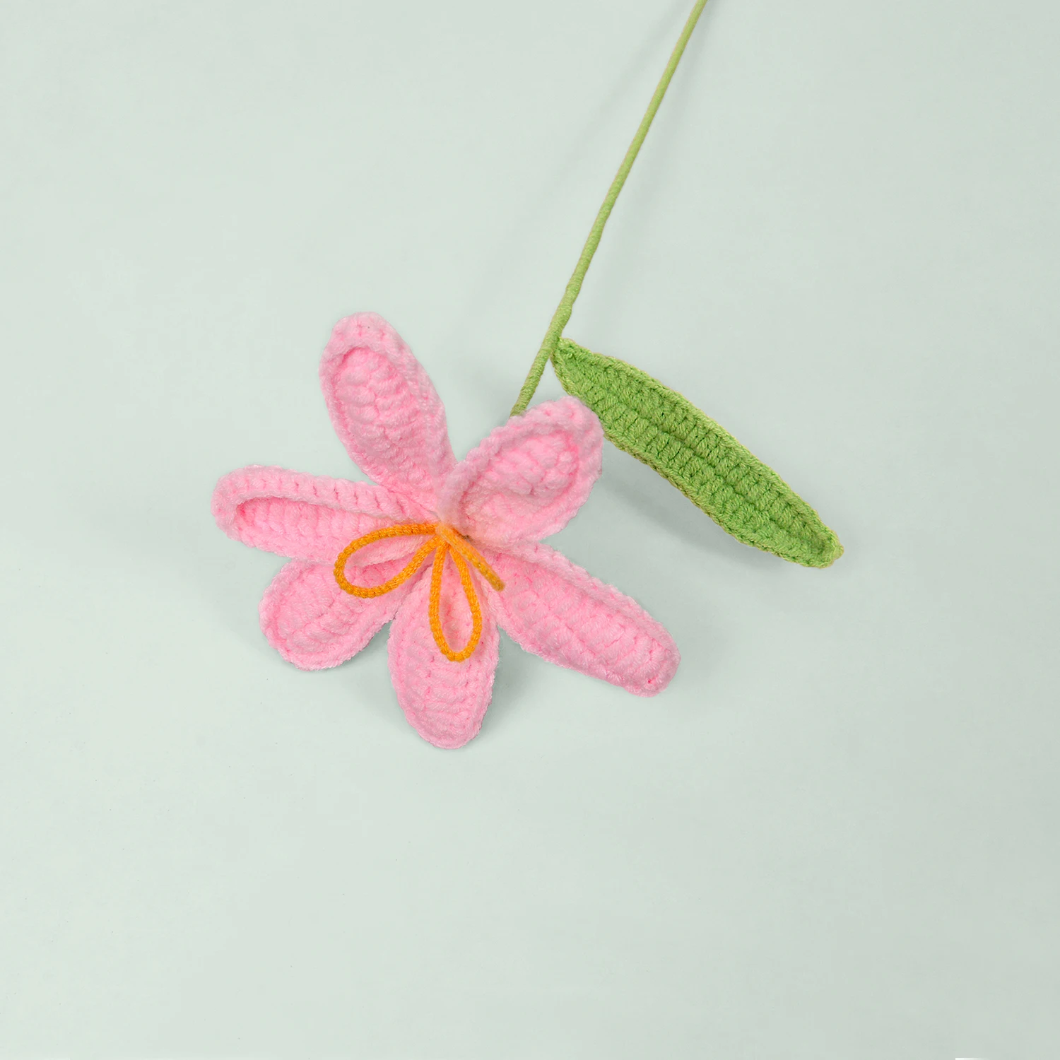 (rosa - 1 Peça) Buquê De Tulipas De Crochê, Buquê De Tulipas Tricotado Diy, Um Presente Perfeito Para Quem Você Ama.
