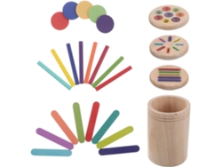 1 Caja de madera para clasificar formas y colores, juguete Montessori de emparejamiento para niños, CHABERLU