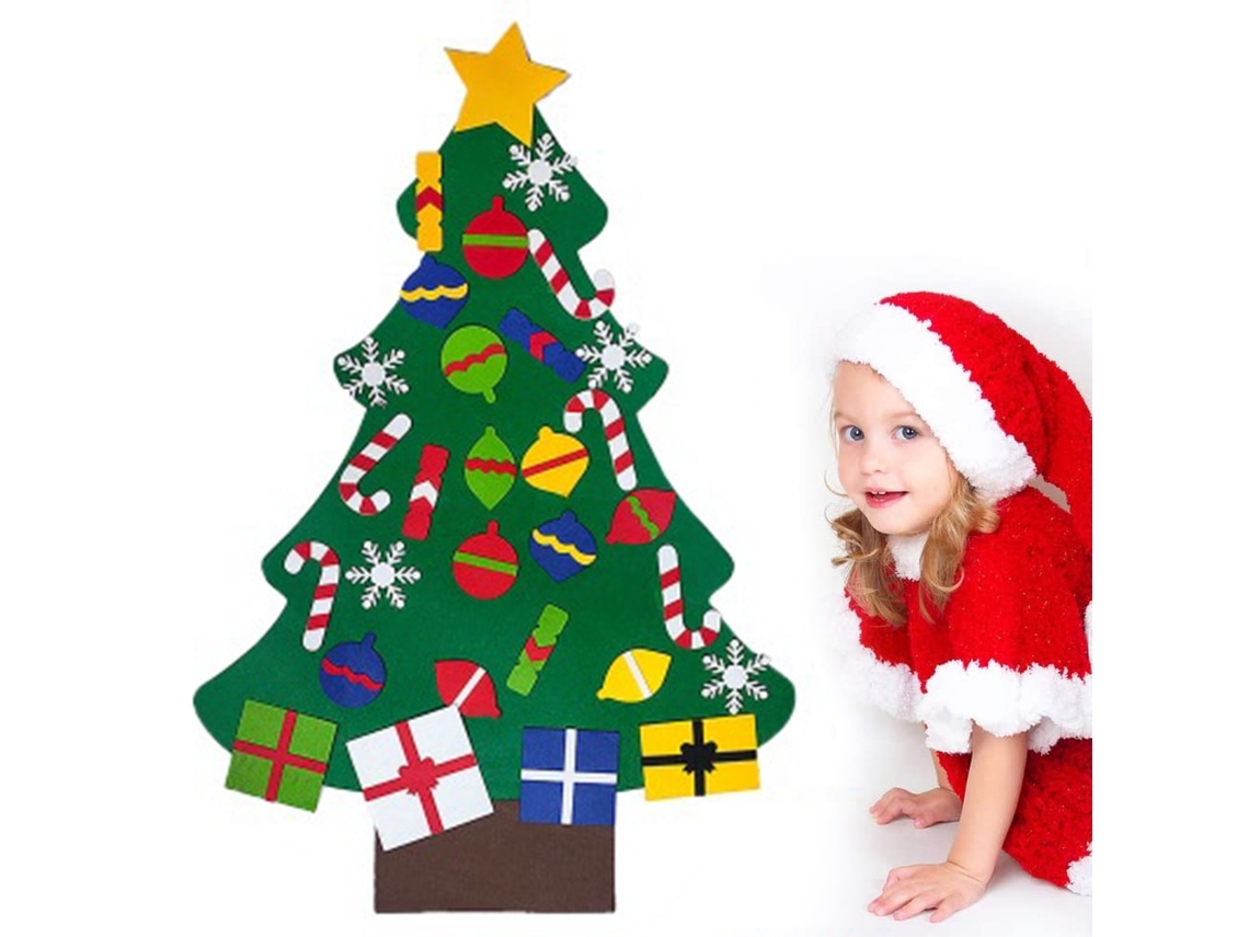 Adorno Navideño De Fieltro Desmontable Para Árbol De Navidad, Decoración De Pared Navideña, Ergonómico, Para Uso Diario.