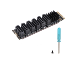 Tarjeta Adaptadora Pcie3.0 A Sata3.0 Tarjeta De Expansión M.2 De 6 Puertos Con Chip Asm1166 Plug And Play