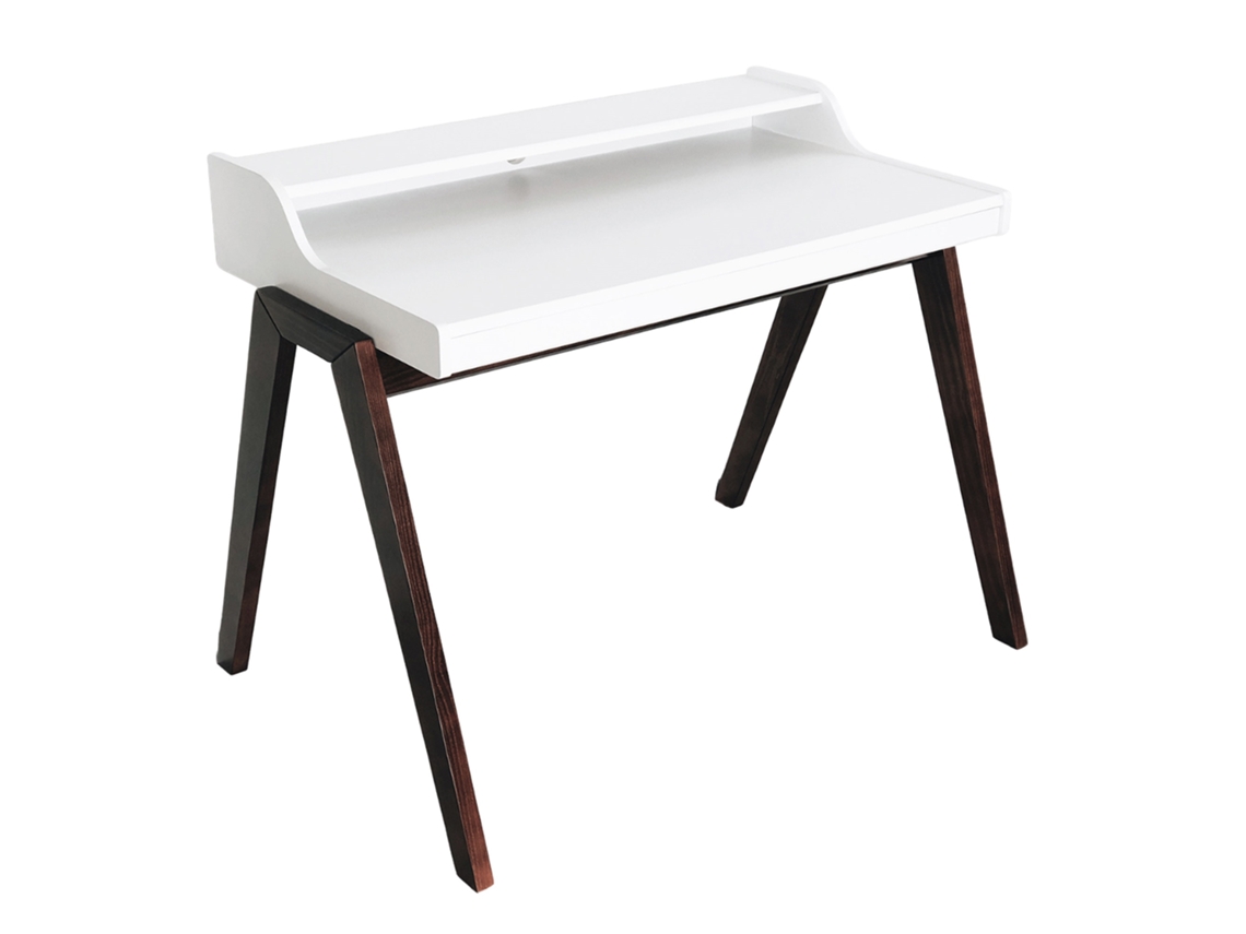 Mesa escritorio MUEBLEAR 'Nere' 110x86x75cm en color blanco y marrón