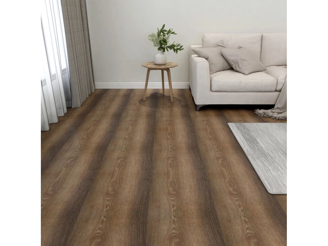 Lamas Para Suelo Autoadhesivas 55 Uds Pvc Marrón 5,11 M²