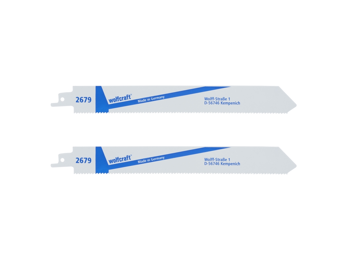 Wolfcraft 2679000 - 2 Hojas De Sierra De Sable Bim, Metal, Fino, L220