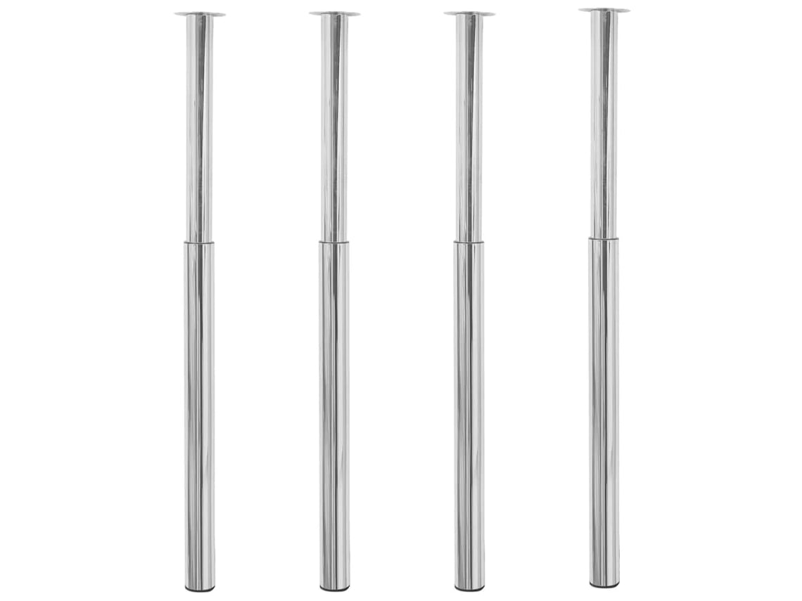 Patas de mesa telescópicas (4 unidades, 710 mm x 1100 mm), cromadas, DKD HOME DECOR