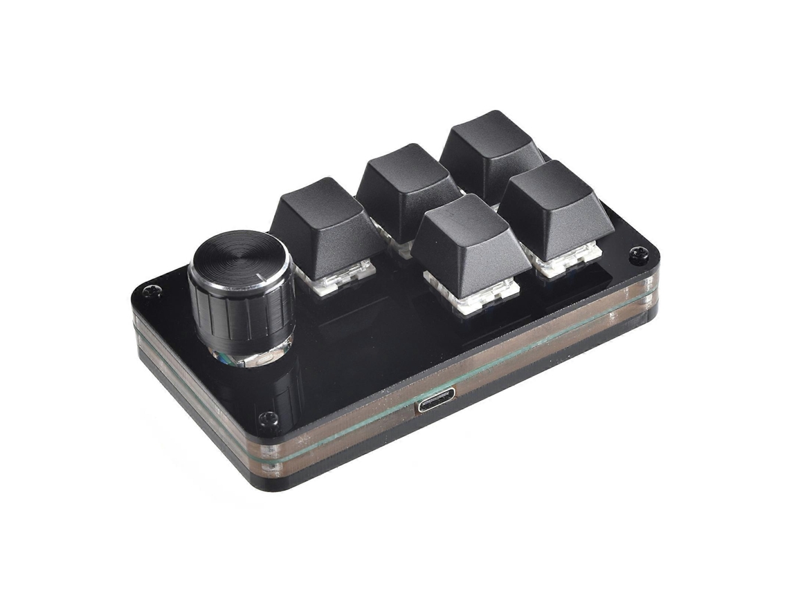 Teclado mecánico de programación macro, teclado de 2/3/4/5 teclas, 1 botón, mini botón de intercambio en caliente, teclado para juegos DIY Everley891