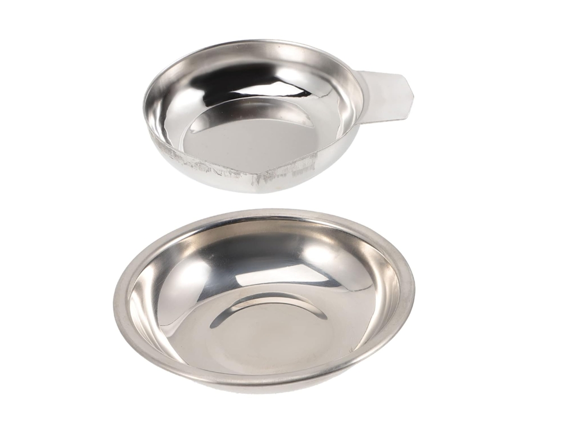 Juego de 2 piezas con vaso medidor para báscula electrónica y plato de pesaje de acero inoxidable (par) Gokoco