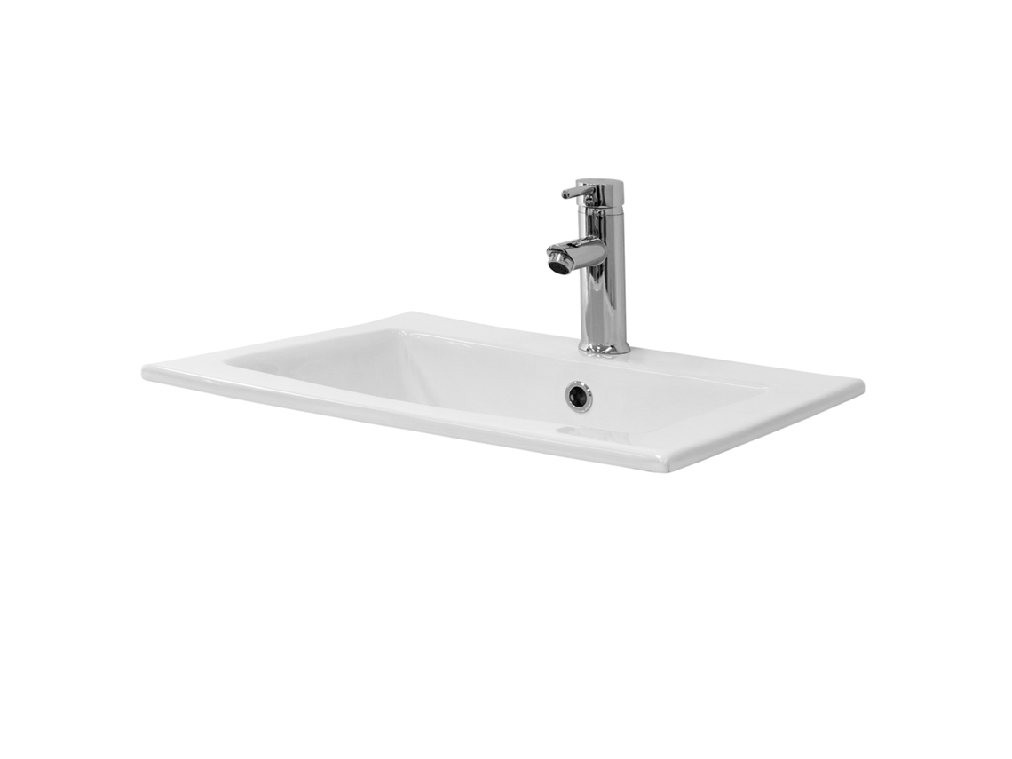 Lavamanos ML - DESIGN (Blanco - Cerámica - 52.5 x 45 x 21cm)