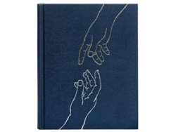 Libro Bíblia Nvi Com Espaço Para Anotações, Tecido Azul Sobre Capa Dura, Leitura Perfeita, Mãos Que Oram de Thomas Nelson (Portugués)