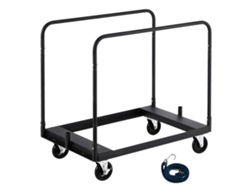 Carro para platos Succebuy, capacidad de carga de 816 kg, 3 barandillas laterales, 955 x 610 x 935 mm