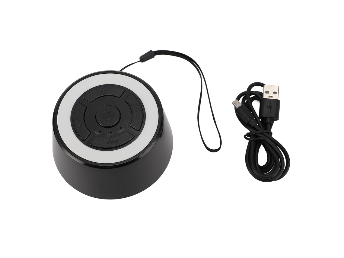 Máquina De Ruido Blanco Portátil Con Temporizador Para Adultos, Bebés, Para Dormir En Casa, De Viaje O En La Oficina - Negra