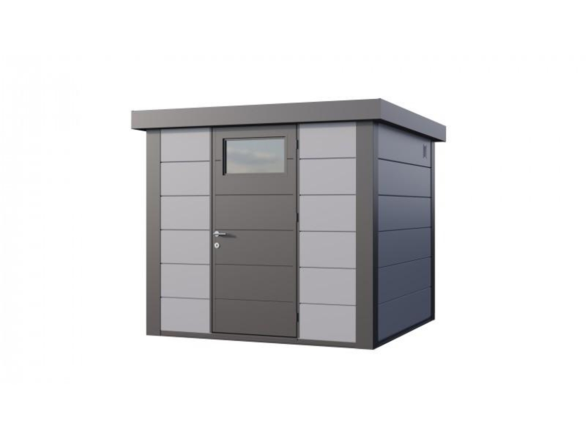 Caseta de Jardin metálica NH4 | Gris Claro | 238 x 238 - NOVO HABITAT