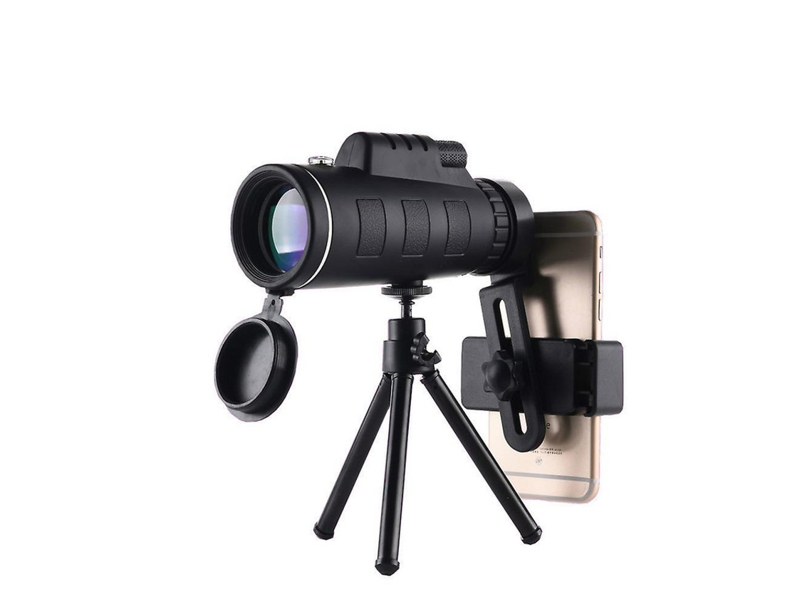 Monocular HD 40x60 de alta potencia IP68, soporte para smartphone, trípode para observación de aves, camping, senderismo, fauna, negro, Yizhood