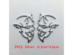 Insignia De Coche 3d Metal Hellcat Para Dodge Challenger Jeep Lateral Maletero 6.5x5.2cm H-12