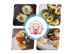 Cocedor De Huevos Eléctrico - Anti-secado - Para 7 Huevos - Tapa Transparente Con Vaso Medidor De 40 Ml