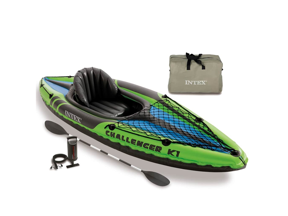 Kayak Inflable INTEX Verde Vinilo (274x76x33 cm)