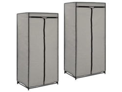 Armario 2 piezas 75x50x160 cm Gris DKD HOME DECOR