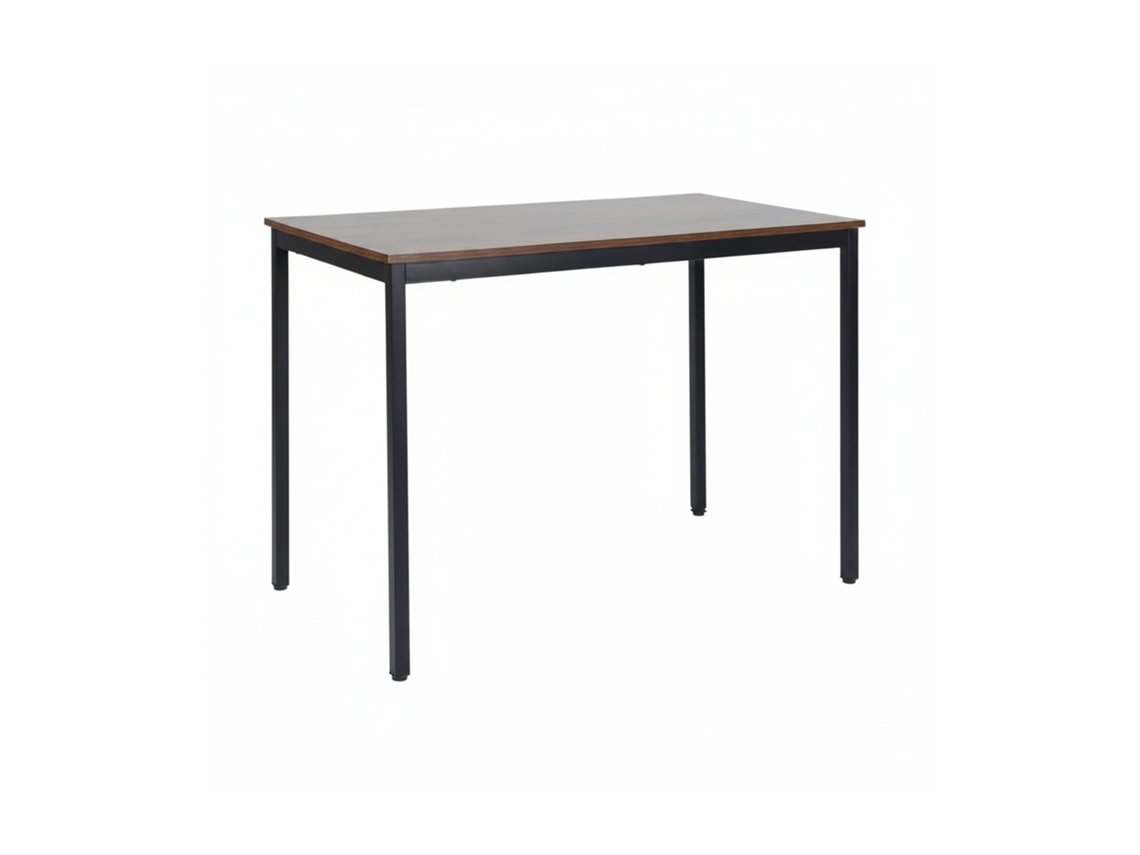 Mesa De Jantar Relaxdays, Para 4 Pessoas, 76 X 110 X 60 Cm, Sala De Estar E Cozinha, Mesa, Até 80 Kg, Castanho/preto.