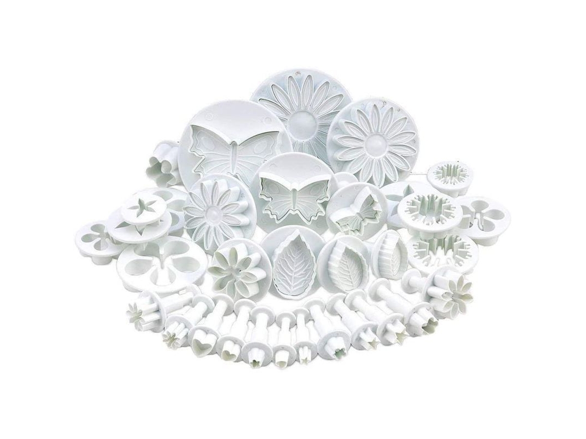 Kit De 33 Moldes Para Cortar Y Prensar Flores, Hojas, Mariposas Y Otras Formas Para Decorar Pasteles. Herramientas Para Manualidades.