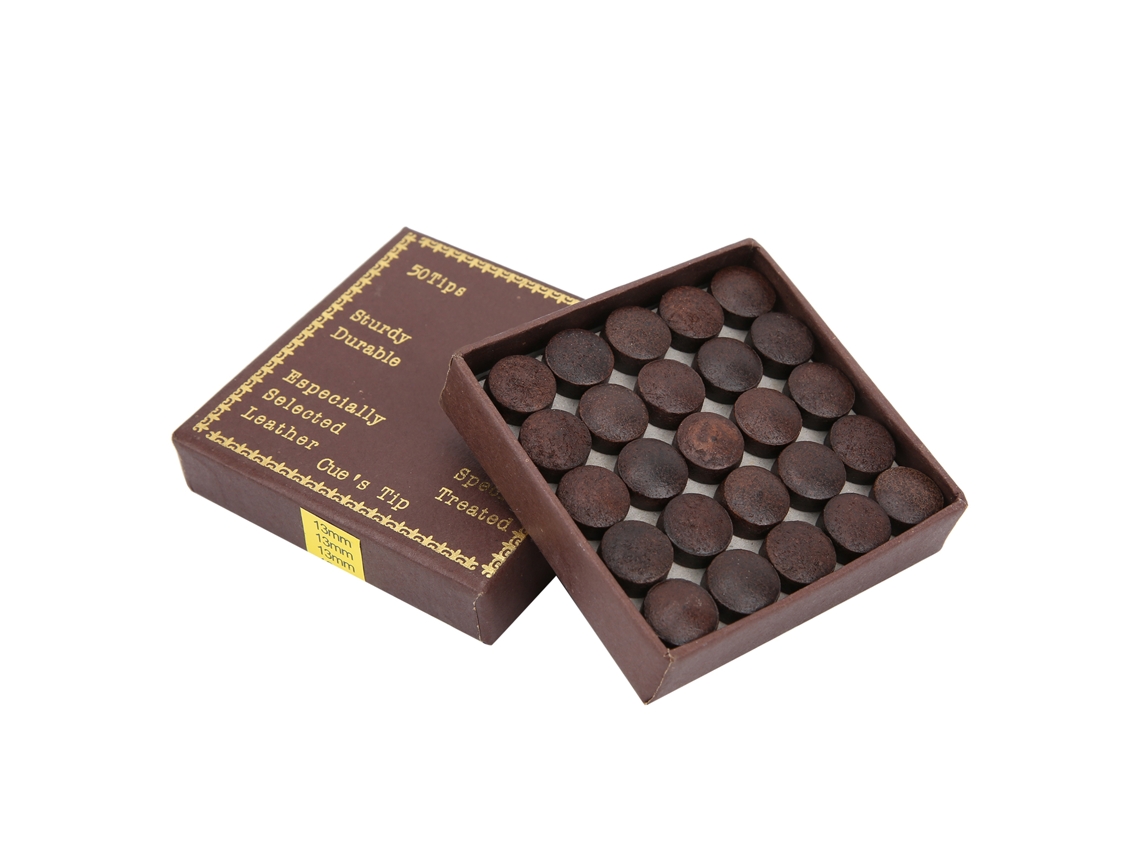 Puntas de taco de billar de 13 mm (caja de 50 unidades) Accesorios para billar y snooker