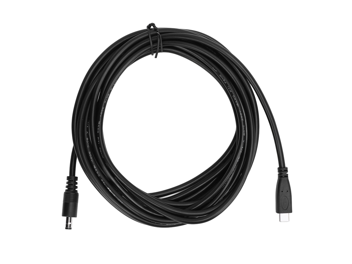 Cabo De Alimentação Dc Para Type C 5m 16.4ft À Prova D'água Para Antena De Dish Compatível Com Pd 65w+