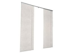 Juego de cortinas corredizas de poliéster gris claro Tekmaquinas