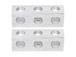 2 Peças Pilar Quadrado 3 Buracos 3106-0003-0024 8x8x24mm Acessório De Robótica