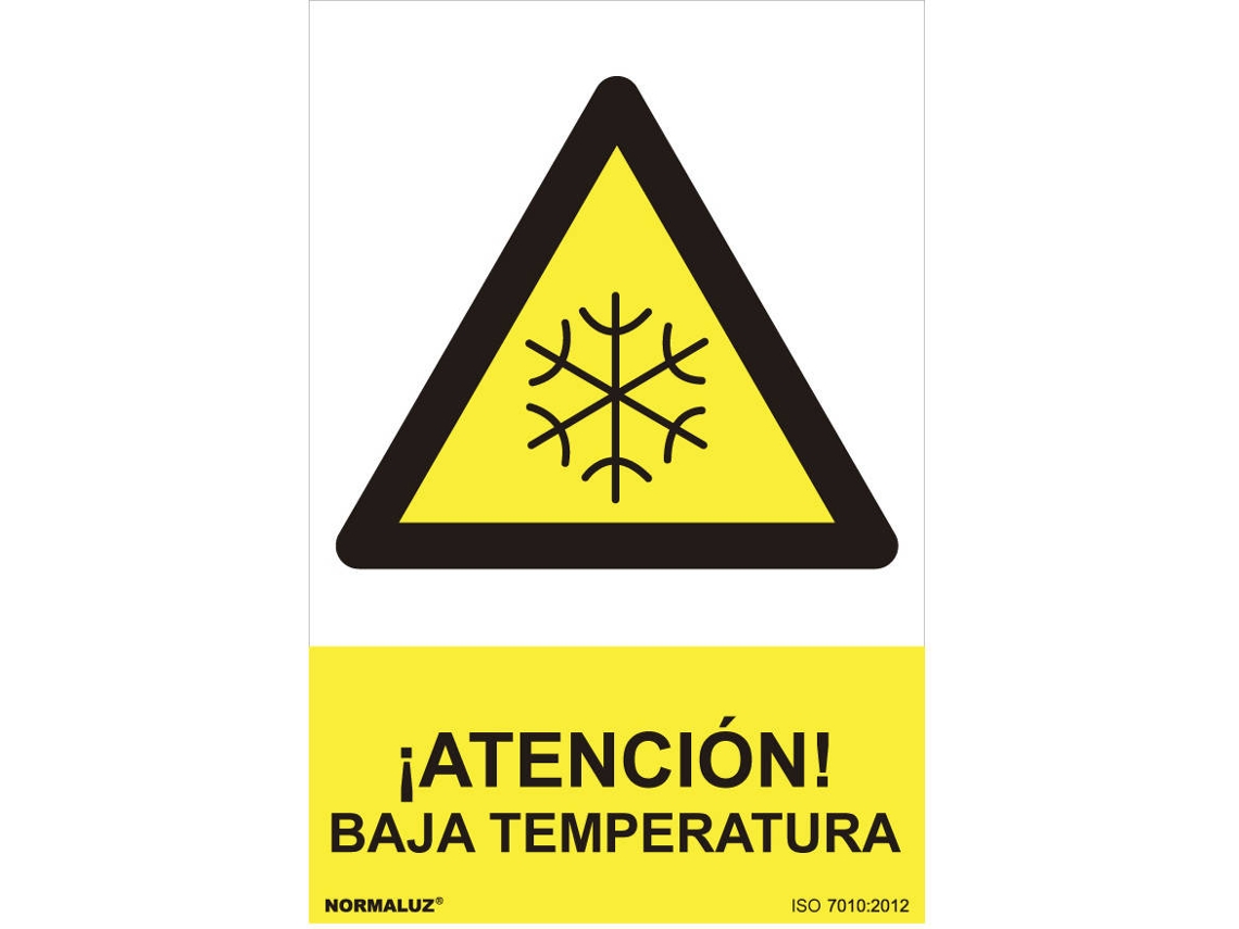 Señal de Peligro NORMALUZ "Advertencia Baja Temperatura" (Pvc 0,7Mm) 30X40Cm