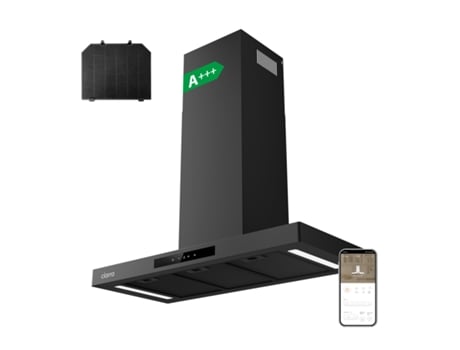 CIARRA Campana extractora 90cm Control tácil y WiFi Clase A 650m3/h Booster CD9102B-P