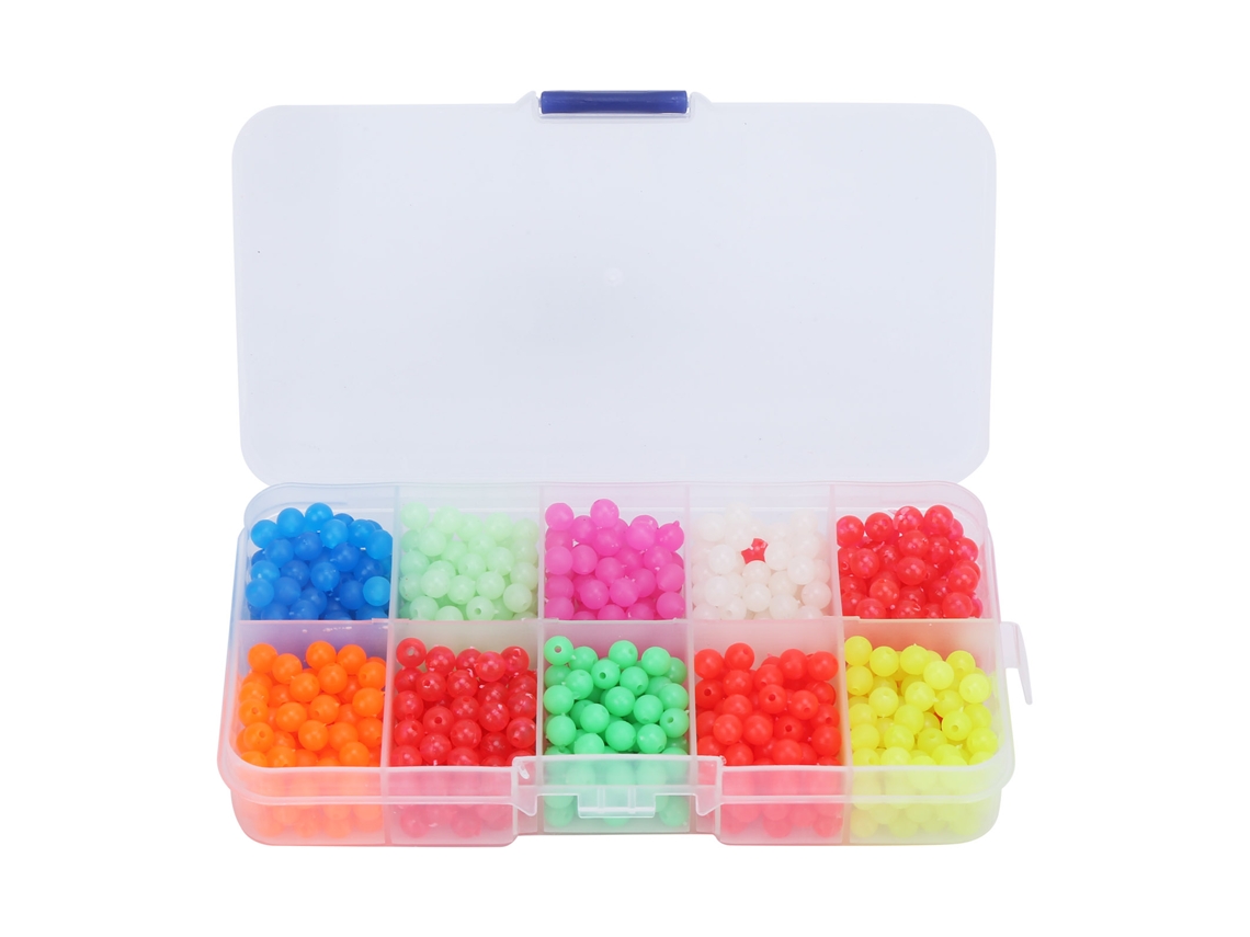 1000pcs/caixa Contas De Parada Luminosas Para Pesca Coloridas Acessórios De Pesca Contas De Bloqueio Set A