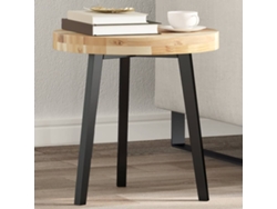 Tablero De Mesa Redondo Madera Maciza De Acacia Ø40x4 Cm