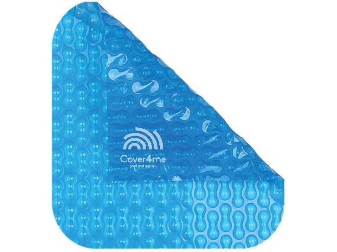 Cobertor Térmico p/Piscina COVER4ME Azul Doble Burbuja GeoBubble 400 micras Ancho 4,00m x Largo 8,00m Refuerzo 4 Lados