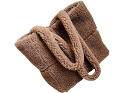 Bolso Tote De Felpa De Gran Capacidad Para Mujer, Diseño Único Para El Hombro, Material Suave Y